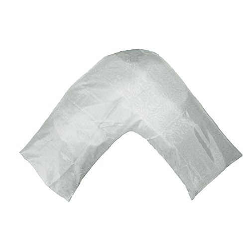 TAOSON New Silky Soft Satin V Shaped/Tri/Boomerang Standard Pillow Case Cushion Cover Multiple Colors (Silver) TAOSON New Silky Soft Satin V Shaped/Tri/Boomerang Standard Pillow Case Cushion Cover Multiple Colors (Silver)
