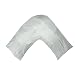 New Silky Soft Satin V Shaped / Tri / Boomerang Standard Pillow Case Cushion Cover Multiple Colors (Silver)