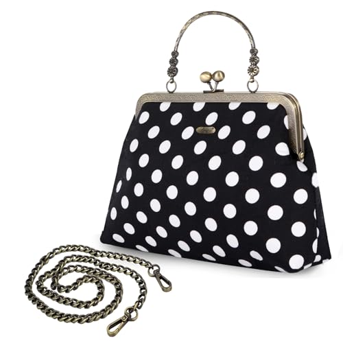 Image of Evening Bag Vintage Purse Kiss Lock Purses and Handbags for Women Formal