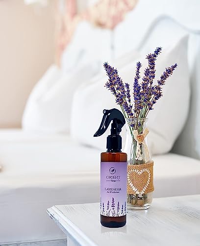 Orient Therapy Lavender Air Freshener Spray With Essential Oils - Odor Eliminator & Air Refresher For Home, Office, Car, Bathroom, Aromatherapy - Deodorizer Spray With Long Lasting Scent - 200 Ml #TOP2