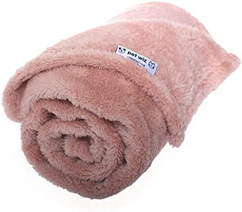 Fluffy Fleece Pet Blanket - Soft & Warm Throw for Dogs & Cats Pink, Small (60x80cm)