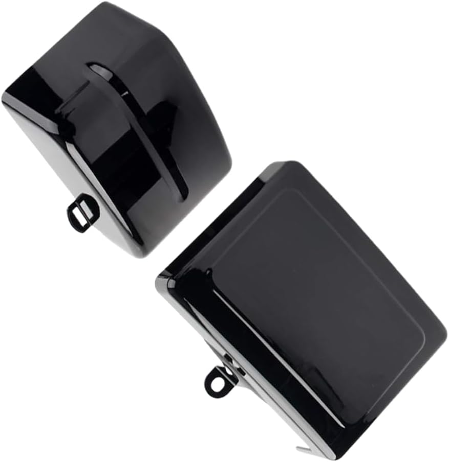 Side Battery Covers Compatible with Harley Dyna Low Rider FXDL, Fat Bob FXDF, Street Bob FXDB, Super Glide FXD, Wide Glide FXDWG, Switchback FLD 2006-2017, Glossy Black