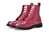 Dr. Martens Girls 1460 Y Fuchsia/Silver/Gold Glitter 6 Medium