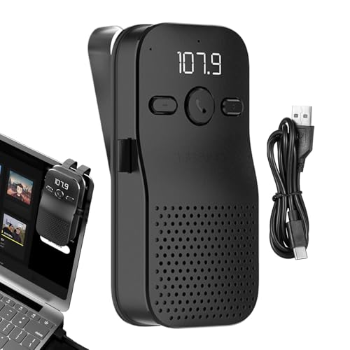 inalámbrico para coche con altavoz, altavoz manos libres para teléfono móvil,Altavoz manos libres para coche inalámbrico 5.4 con clip | Altavoz de llamada, Audio para automóvil, Portátil, Altavoces pa