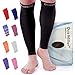 Doc Miller Premium Calf Compression Sleeve 1 Pair 20-30mmHg Strong Calf Support Fashionable Colors Graduated Pressure for Sports Running Muscle Recovery Shin Splints Varicose Veins (Black, Large)