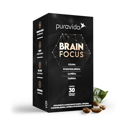 Puravida Vitaminas para Foco e Concentração Brain Focus 30 Cápsulas