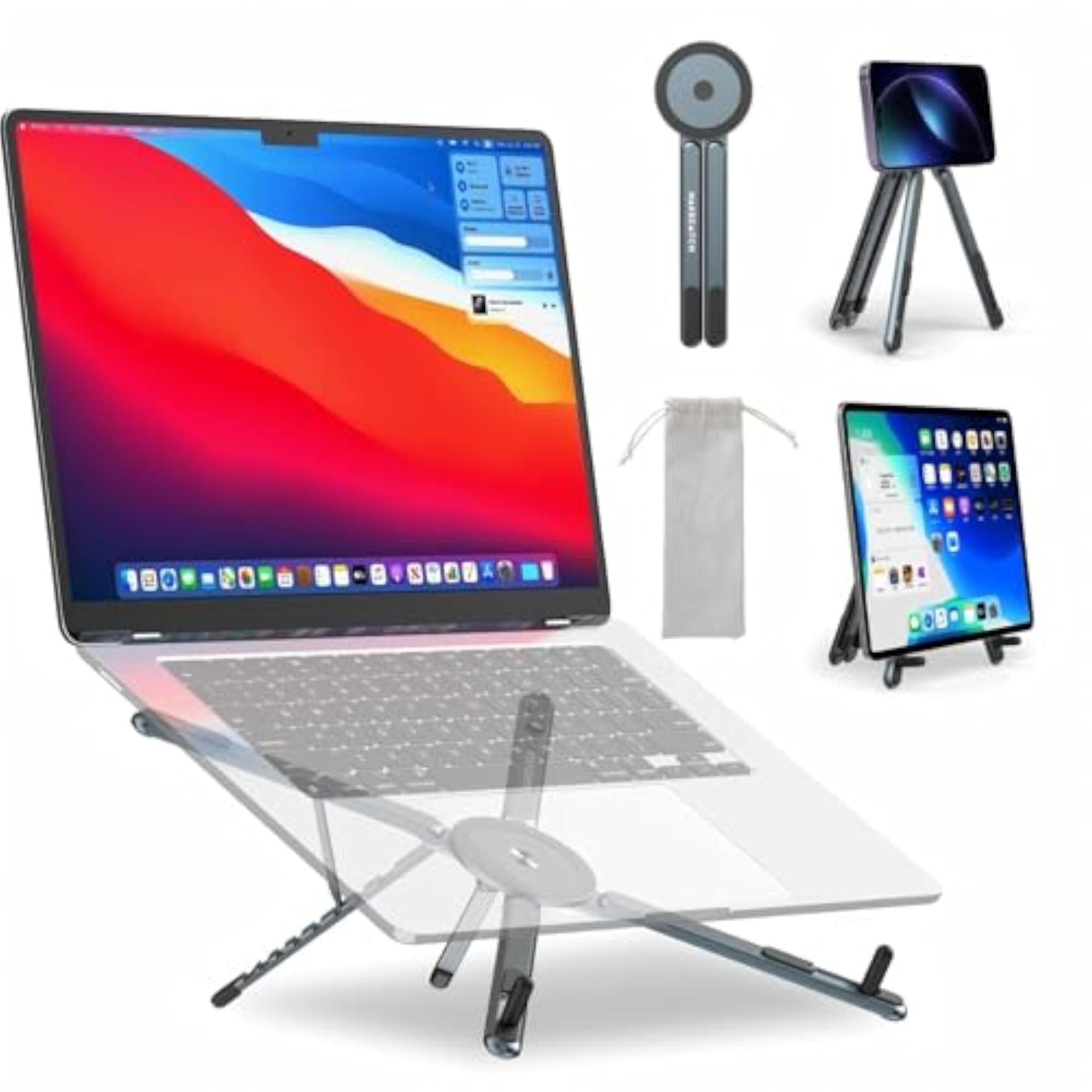 Foldable Adjustable Laptop Stand for Laptop, Tablet, and Phone
