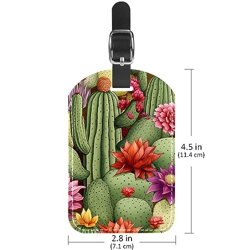 Étiquette de bagage cactus pour protéger l'adresse et identifier une valise