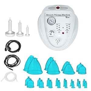XJZHANG Vakuum-Therapiegerät, Rückenmassagegeräte, Vakuum-Massage-Saugnapfgerät, Gesäß-Hebe-Schröpfgerät Mit 3 Paar Tassen Und 3 Pumpen