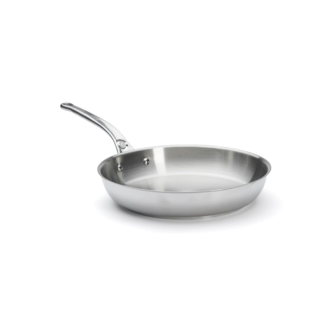 DE BUYER -3412.28 -poele inox milady queue fonte inox ø28 | Inox 18/10 Performant et Résistant, Fond Sandwich, Tous Feux + Four, Finition Poli Brillant