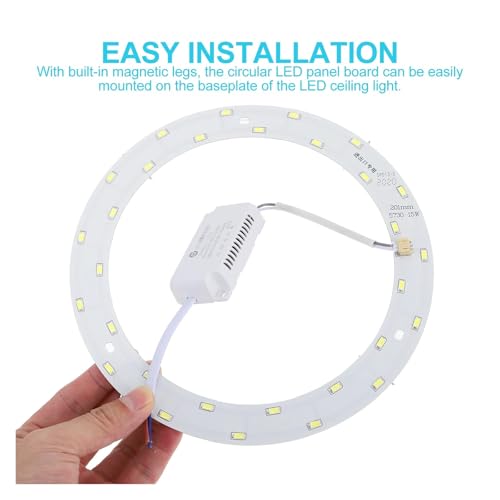 15W 220V-240V SMD 5730 30 LED 磁気円形 LED パネルバーランプ LED シーリングライト (純白色光) [3]