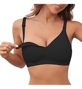 Fairy Women's No Wire Mesh Bra with Soft Support V-Neck Lace Bralette