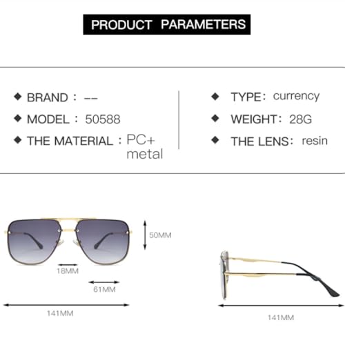 Lunettes de soleil de luxe à la mode noir MUTYNE pour homme