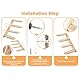 Katzentreppe Wand, Katzentreppe 4 Stufen, Kletterwand für Katzen, Katzen Treppe mit Juteseil, Wandmontage Katzenmöbel DIY Kletterwand