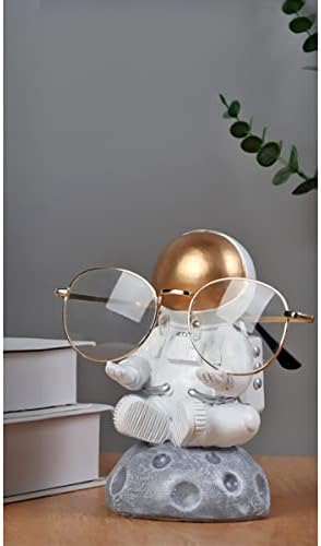 Astronaut Glasses Holder,Tianher Decorative Glasses Stand Resin Statues Glasses Display for Fun Desk Ornament, Kids Gifts