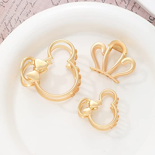 Purggy 3 Pack Large Metal Claw Clips For Mouse Ears Theme Party,Hair Clips For Mouse Ears Theme Party #TOP3