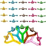 FUZSKWID Party Favors - Pureadee 5Pcs Color Catapult Poo Slingshot Set with 30PCS Poop Bullets - Emoji Poop Toy for Kids and Adults, Perfect Stress Relief Gift