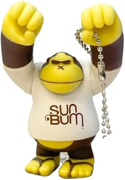 Sun Bum Sonny 3" Figure Key Chain, Brown/Yellow