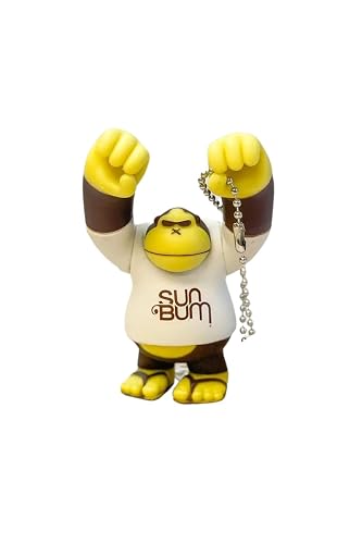 Sun Bum Sonny 3" Figure Key Chain, Brown/Yellow