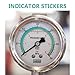 Mobestech Pressure Gauge Label Stickers 4.09 Inch Waterproof Adhesive Decals for Industrial Equipment Safety and Pressure Gauge Indication