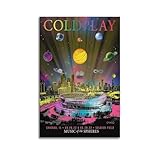 WQMP Coldplay Fallschirm-Poster auf Leinwand, Wandkunst, 
