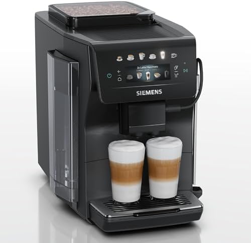 Siemens Kaffeevollautomat EQ600 iAroma, TP601E09, schwarz, >40 Getränke | XL-Getränke bis 480 ml, Kannenfunktion, Keramikmahlwerk, entnehmbare Brüheinheit, einfache Reinigung, mit
