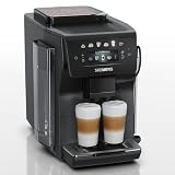 Siemens Kaffeevollautomat EQ600 iAroma, 6 Getränke, Doppeltassenfunktion, XL-Getränke bis zu 480ml, Kannenfunktion, entnehmbare Brüheinheit, einfache Reinigung, Keramikmahlwerk, Schwarz, TP601E09