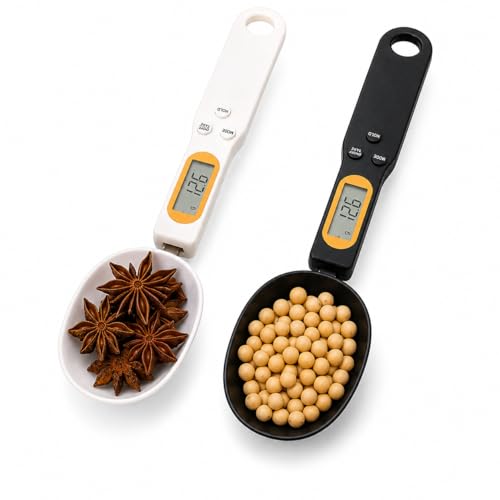 Colher Medidora Balança Digital Eletrônica Dosador de Precisão Tela LCD Para Cozinha Temperos Dietas Ração de Pets Suplementos Com Capacidade de Pesagem de Até 500g com função tara