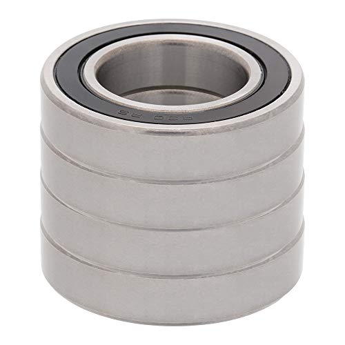 [4-Pack] R20-2RS - Deep Groove Radial Ball Bearing 1-1/4 in x 2-1/4 in x 1/2 in (ID x OD x Width) | 31.750 mm x 57.150 mm x 12.7 mm (ID x OD x Width) with Double Rubber Seal