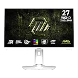 msi MAG 274QRFW X32 27-inch 2560 x 1440 (QHD) Gaming Monitor, 320Hz, Adaptive Sync, HDR Ready, HDMI, VGA Port, VESA Mountable, Tilt, 4-Side Slim Bezel, 0.5ms, White