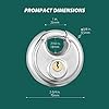 4 Pack Keyed Alike Disc Padlock, Stainless Steel Lock with Key,2-3/4 in ...