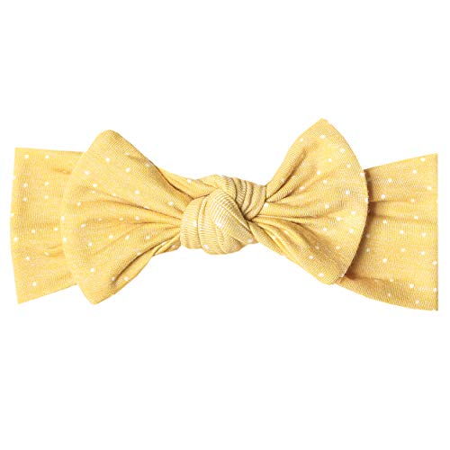 Baby Stretchy Soft Knit Headband Bow"Marigold" by Copper Pearl