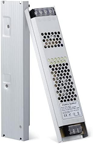 YAYZA! LED Power Supply 12V 300W Transformer, LED Driver 240V to 12V, Ultra Slim IP20 25A LED Light Adapter, Low Voltage Transformers for CCTV Cabinet Lights