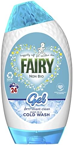 Fairy Non-Bio Washing Liquid Laundry Detergent Gel, 144 Washes (840 ml x 6), Colour, Brilliant Cleaning Even In A Cold Wash