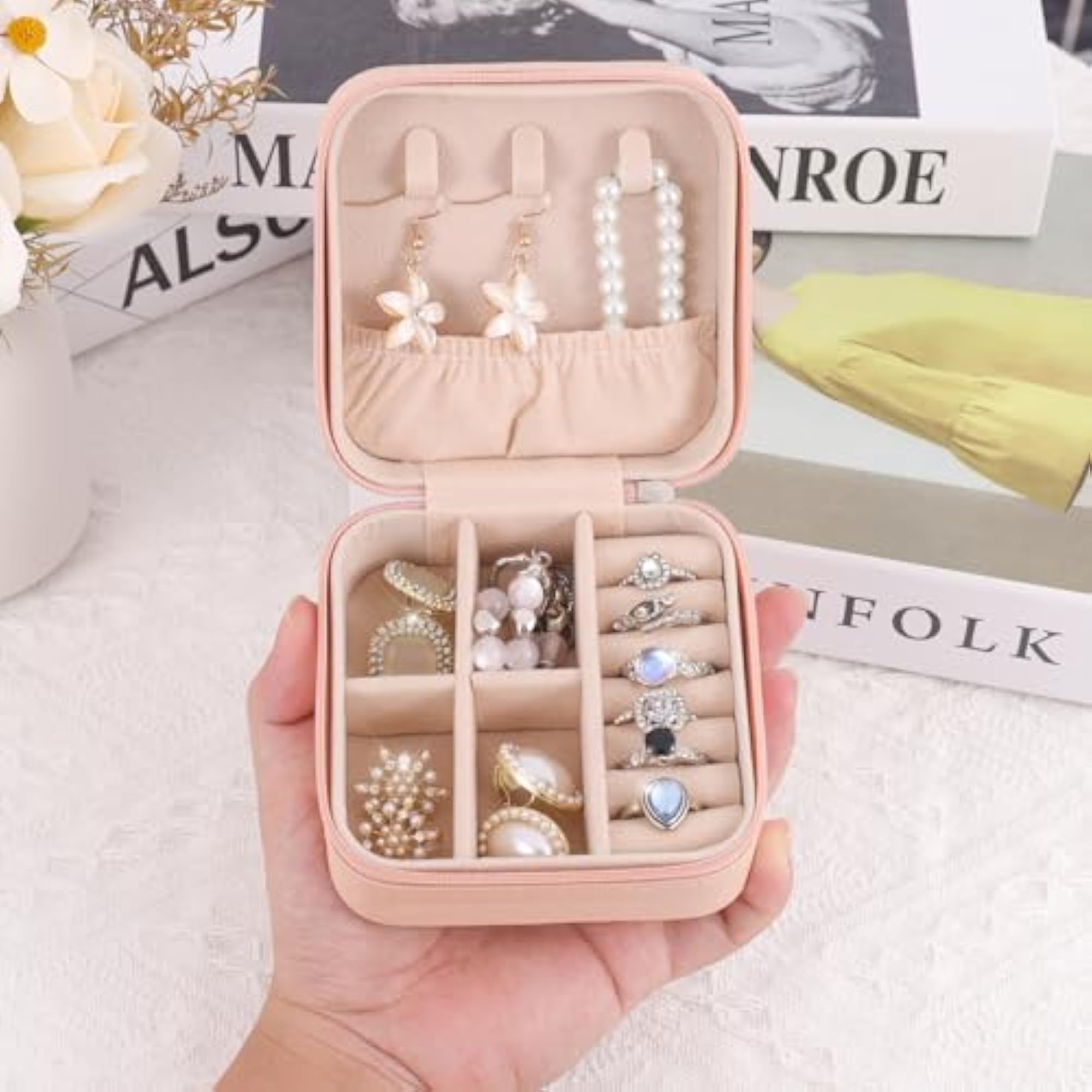 6 Pcs Travel Jewelry Case, Portable Organizer
