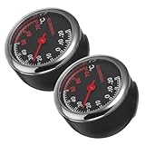 PRETYZOOM Metal Car Temperature Gauge 2pcs with High-Precision Mechanical Sensor for Accurate Dashboard Thermometer and Interior Temperature Monitoring in Vehicles