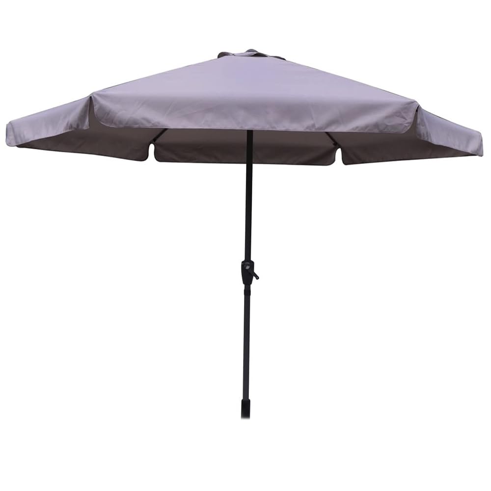 Ombrellone da Giardino Tondo 3 Metri - in Alluminio, Regolabile, da Esterno, Impermeabile, con Manovella, Tubo Ø 40 mm- Resistente ai Raggi UV