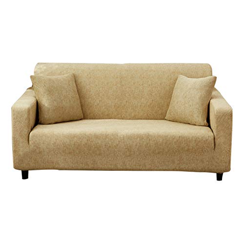 Hotniu - Housse de canapé extensible - Doux et lavable - Housse de canapé antidérapante avec fond élastique - Protection de meubles avec 1 taie d'oreiller incluse - Taille S - Kaki Cover