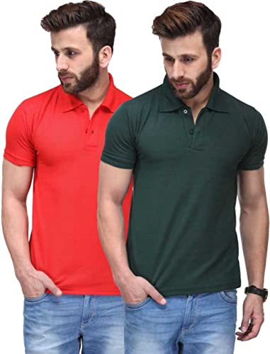 Image of T.N.X Men's Regular Fit Polos (Pack of 2)