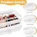 3 Pcs Transparent Hard Shell Toiletry Bag, Clear Hard Shell Zipper Case,Makeup Bags with Zipper for Toys Travel Waterproof Double Zippers Toy Bag for Board Games, Building Blocks, Puzzles.