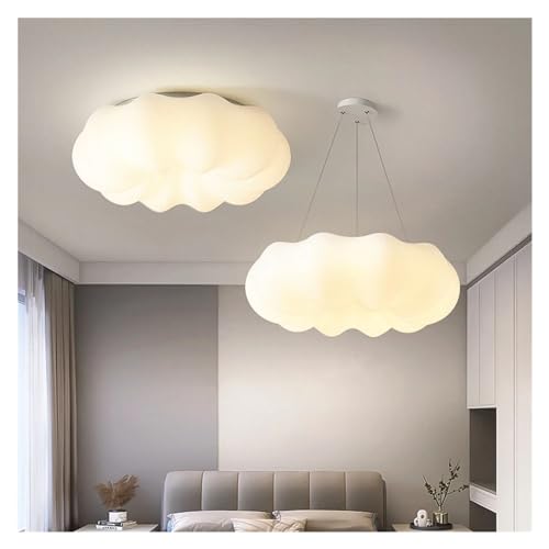 Genérico Lámpara de techo LED blanca con luz nube, Compatible comedor, ., sala estar, iluminación decorativa aprendizaje,lampara araña