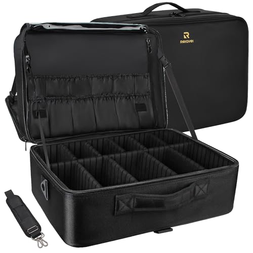 MONSTINA Extra Large Makeup Case 17 Inch Travel Makeup Train