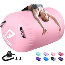 FBSPORT Air Roller Gymnastics Barrel, Inflatable Gymnastics Air Roller Inflatable Air Gymnastics Mat for Yoga Cheerleading Training Home Outdoor Indoor Use