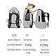 Hunderucksack für Mittelgroße Kleine Hunde, Hundetransporttaschen für Motorradfahren, Wandern, Einkaufen, Reisen, Geeignet für Haustiere 10kg-15kg,Gray,L