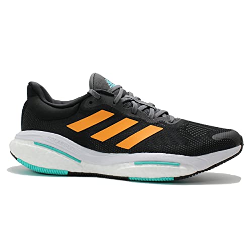 Adidas Solar Glide 5, Running Shoe Hombre, Core Black Flash Orange Mint Rush, 40 Eu
