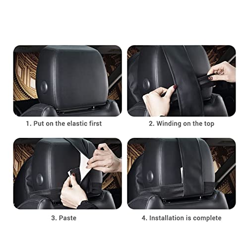 Foxg Car Neck Pillow Headrest Support Car Accessories Travel Head Neck Rest Auto Orthopedic Cervical Pillows Interior Parts (Color : 1Pc Waist - Black) #TOP6
