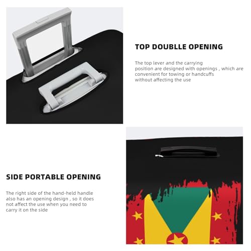 Travel Luggage Cover Vintage Grenada Flag Fashion Washable Baggage Suitcase Protector Fit For Luggage Large4