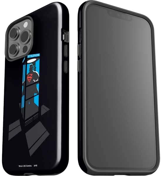 Skinit Impact Phone Case Compatible with iPhone 14 Pro Max - Officially Licensed DC Comics Superman Phone Booth Design