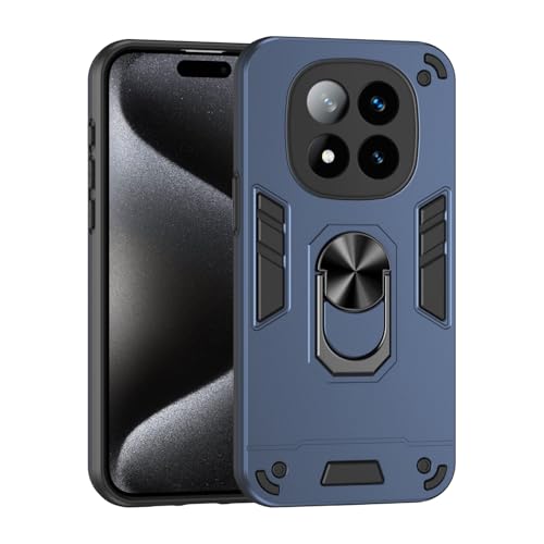 Image of ShieldTech PC Back Cover Case for Redmi Note 14 Pro Plus 5G | Ring Stand | Camera Protection | Blue Mobile Phone Back Cover Case for Redmi Note 14 Pro Plus 5G | Blue Back Cover