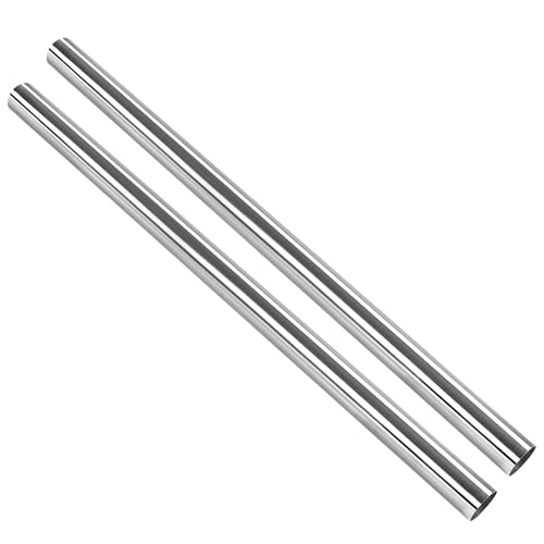 Richeer 2.5 inch O.D. Stainless Steel DIY Custom Exhaust Tubing Mandrel Exhaust Straight Pipe 47.3 Inch Length Polished Surface Universal Fit (2PC)